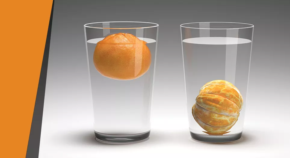 Floating orange