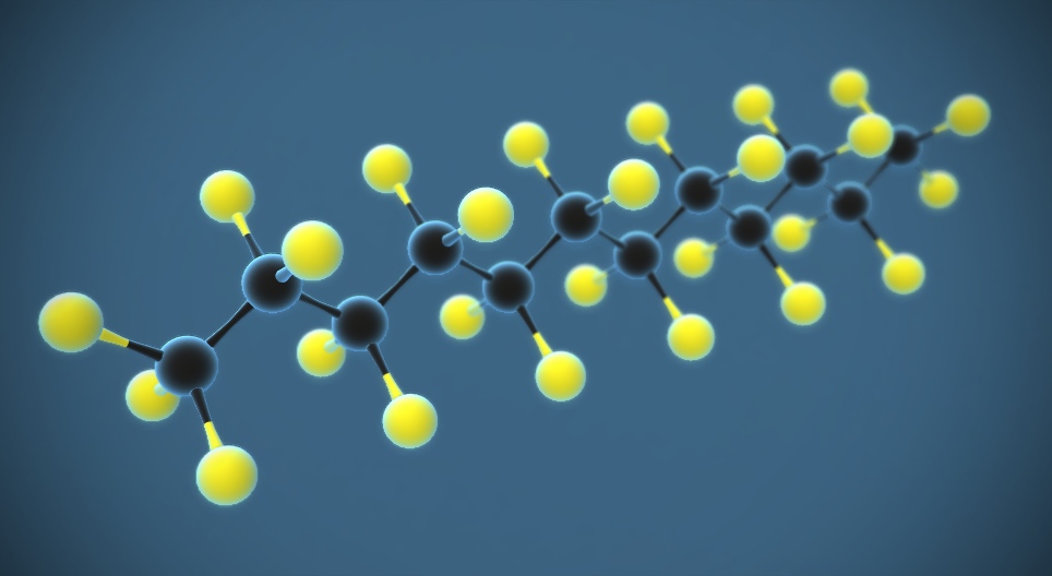 Polytetrafluoroethylene, teflon (C₂F₄)n