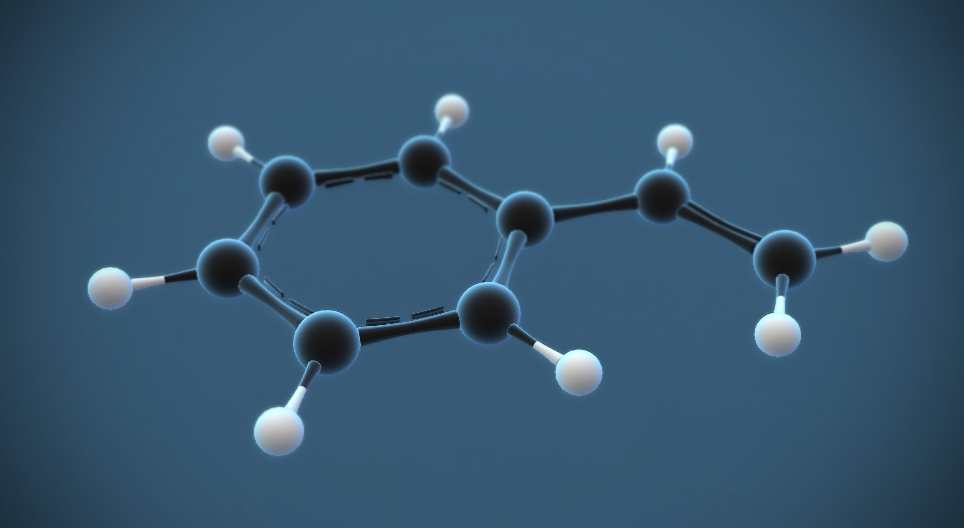 Styrene (vinyl benzene) (C₈H₈)