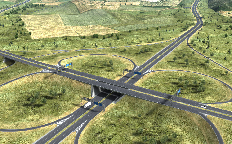 Motorway design and construction - 3D scene - US Mozaik Digital ...