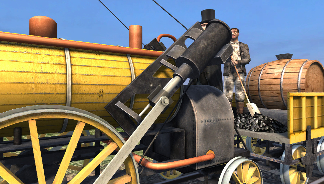 Stephenson's Rocket (1829) - 3D scene - US Mozaik Digital