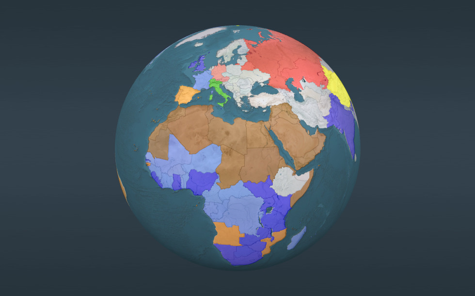 Forms of government and official state languages - 3D scene - US Mozaik ...