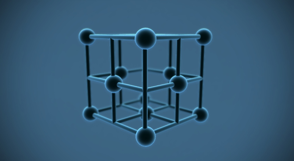Face-centered cubic metal lattice