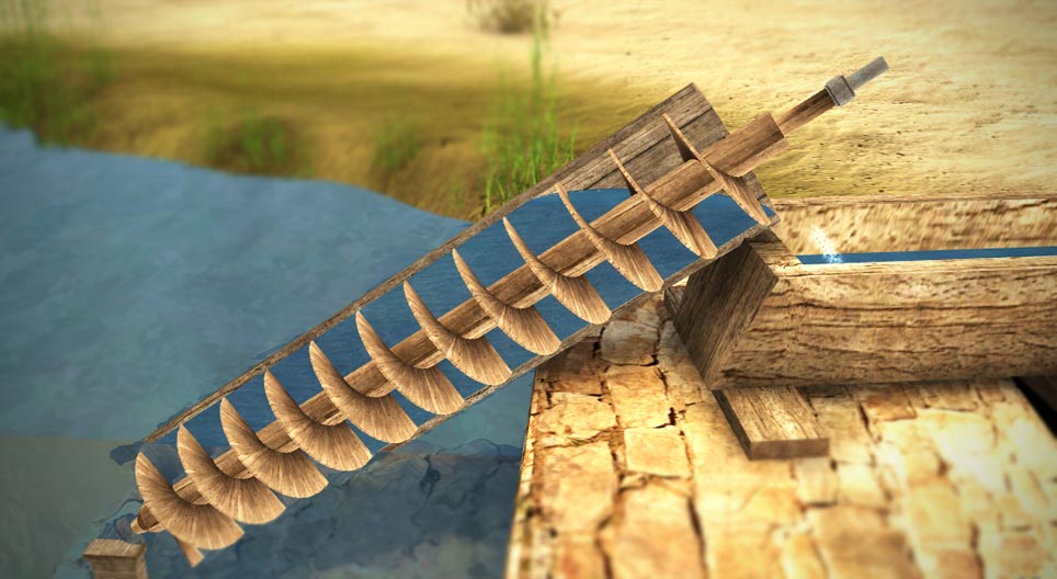 Archimedes’ screw (3rd century B.C.)