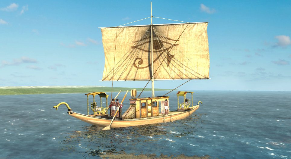 Ancient Egyptian sailboat