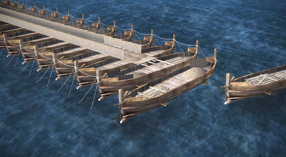 Persian pontoon bridge (5th century BC)