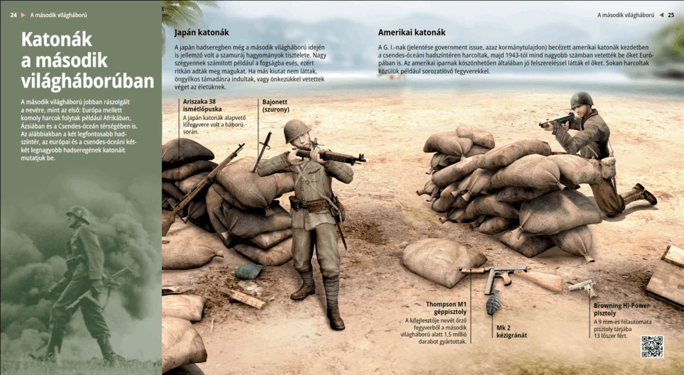 Los soldados de la Segunda Guerra Mundial (japonés, americano)