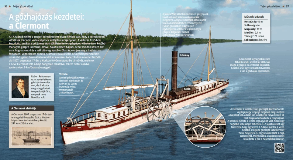 El inicio de los barcos de vapor: el Clermont