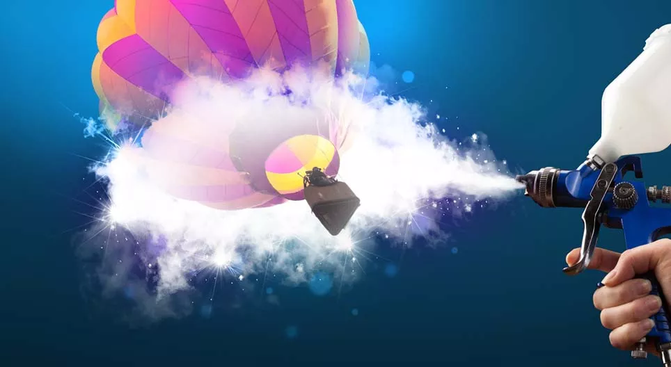 ¿Qué tienen en común un globo aerostático y una pistola para pintar?