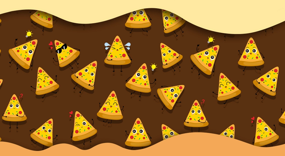 Fracciones (fiesta de pizza)