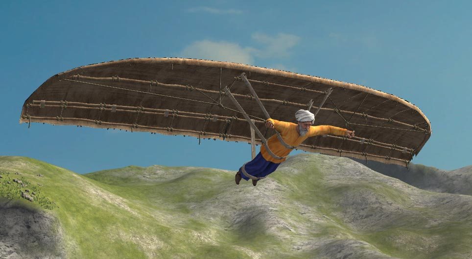 Planeador árabe medieval (Abbás Ibn Firnás, siglo IX)