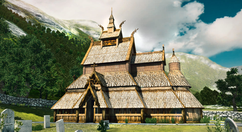 Iglesia de madera vikinga (Borgund, siglo XIII)