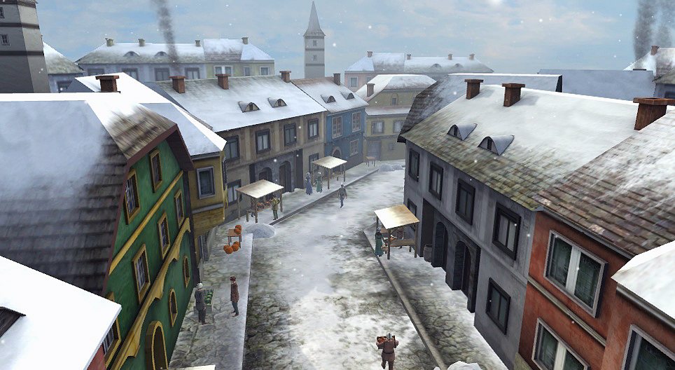 Ciudad medieval en Europa Central
