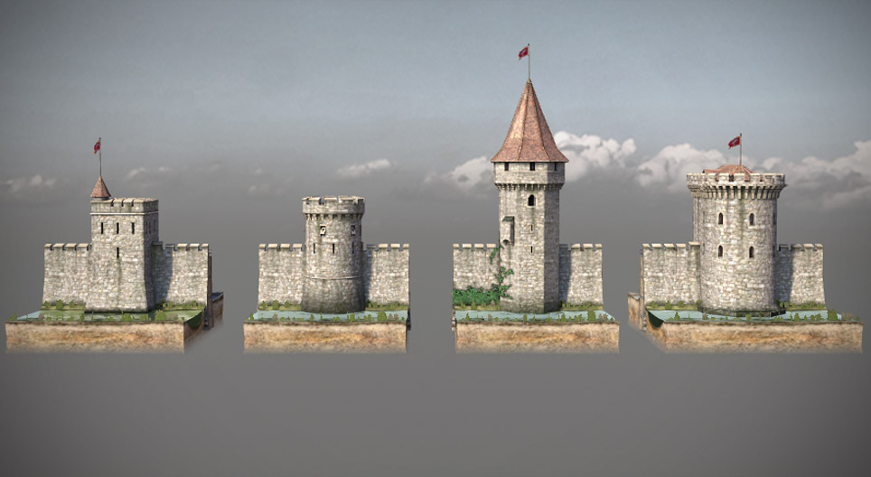 Torres y bastiones medievales