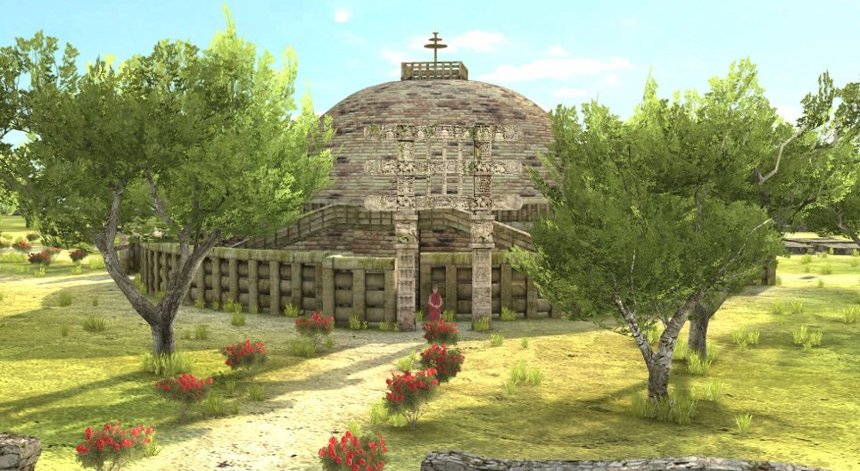 La Gran Estupa (Sanchi, siglo II a.C.)