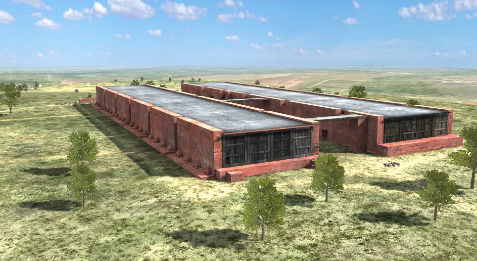 Granero en el valle del Indo