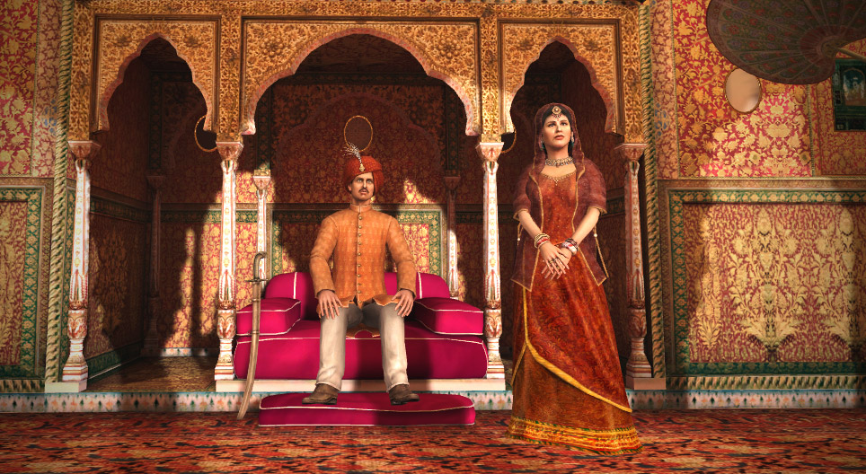 Maharajá indio y su esposa (siglo XVIII)