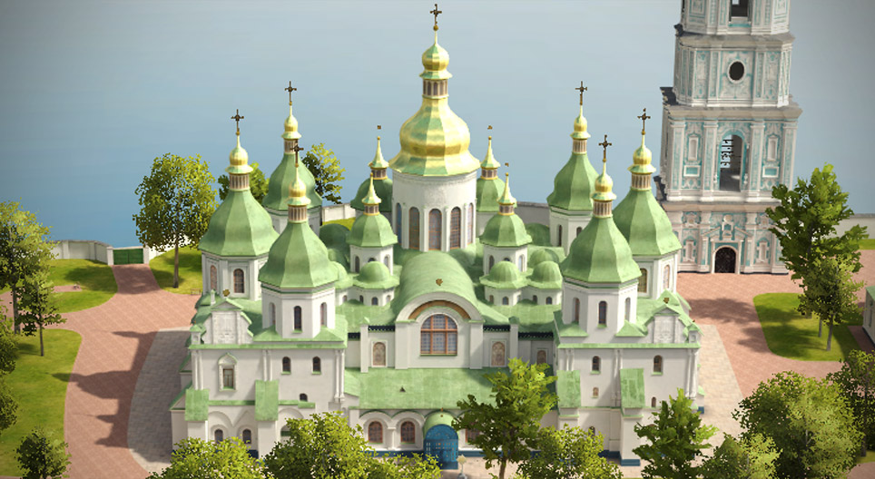 Catedral de Santa Sofía de Kiev y su entorno (siglo XX)
