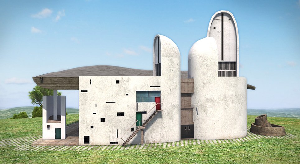 Capilla de Notre Dame du Haut (1950, Ronchamp, Francia)