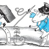 Munkás Bari ipari nagykalapáccsal, Vezér Bari pedig tűvel és cérnával szereli az eltörött csöveket. Nem csoda, hogy a Fővárosi Gázművek késve tudta csak megjavítani azokat