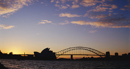 Ópera de Sydney ao pôr do sol