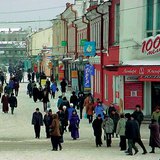 Calle peatonal en Irtkutsk, Siberia