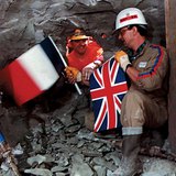 The moment of encounter when the British and the French side of the Channel Tunnel met 