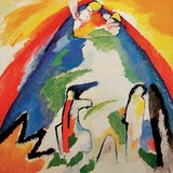Una montaña (1909, expresionismo). Wassily Kandinsky