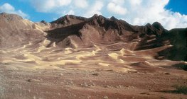 Dunas de barchan, dunas típicas em desertos de areia