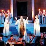 Cena da famosa ópera de Mozart, A Flauta Mágica