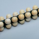 Modelo de espaço preenchido da molécula do ácido esteárico