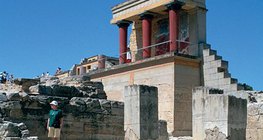 Ruínas do palácio real em Creta