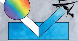 Reflexión sobre papel azul