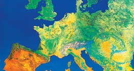 Imagem de satélite da Europa