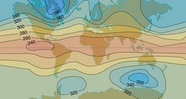 Distribuição de ozônio na baixa atmosfera (unidade de Dobson)