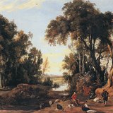 Jan Wildens - Landscape with peasants