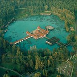 Vista aérea del lago de Hévíz (Hungría)