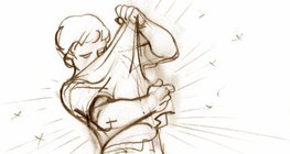 Una carga eléctrica estática puede aparecer en prendas de vestir que se frotan