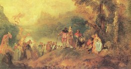 Jean-Antoine Watteau: O embarque para Cythera (1717, rococó)