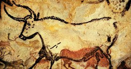 Aurochs e cavalo (caverna de Lascaux, 18000-15000 aC)