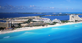 Hoteles en la costa de Cancún