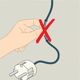 É perigoso utilizar equipamento elétrico com o isolamento danificado!