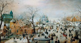 Hendrick Avercamp: Paisaje invernal con patinadores (Rijksmuseum, Ámsterdam)