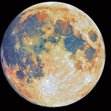 False-color image of the Moon