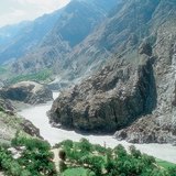 Valley of the Indus River in Pakistan