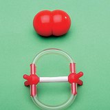 Modelos de espacio lleno y de barras y esferas de la molécula de oxígeno