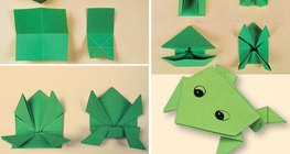 Fazendo um sapo de origami