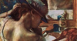 Degas - No espelho (1889, Impressionismo)