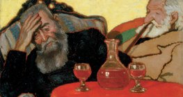 József Rippl-Rónai: Meu pai e tio Piacsek bebendo vinho tinto (1907)