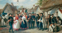 Miklós Barabás: La llegada de la novia (Galería Nacional de Hungría)